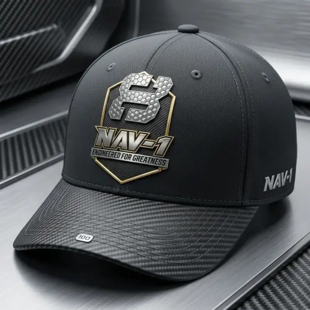 Black & Grey Carbon Pattern Sports Cap