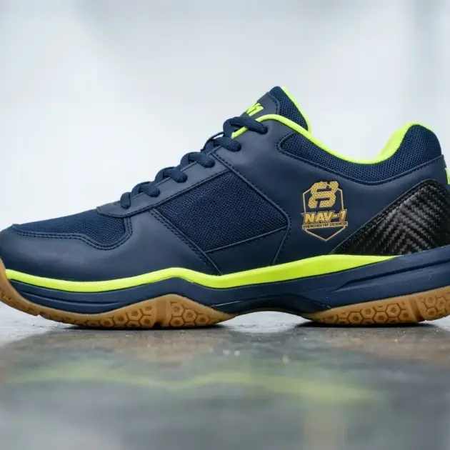 Navy Blue & Lime Green Sports Training Shoes