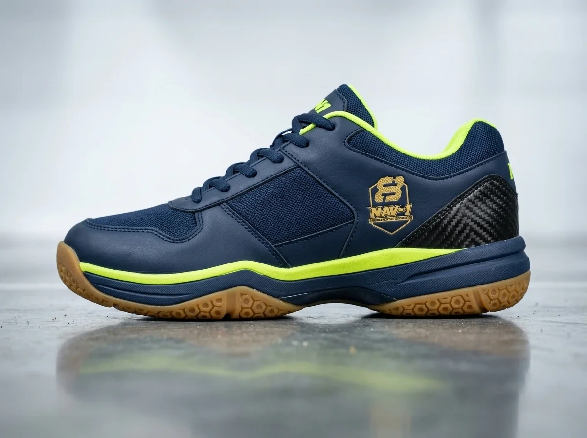 Navy Blue & Lime Green Sports Training Shoes